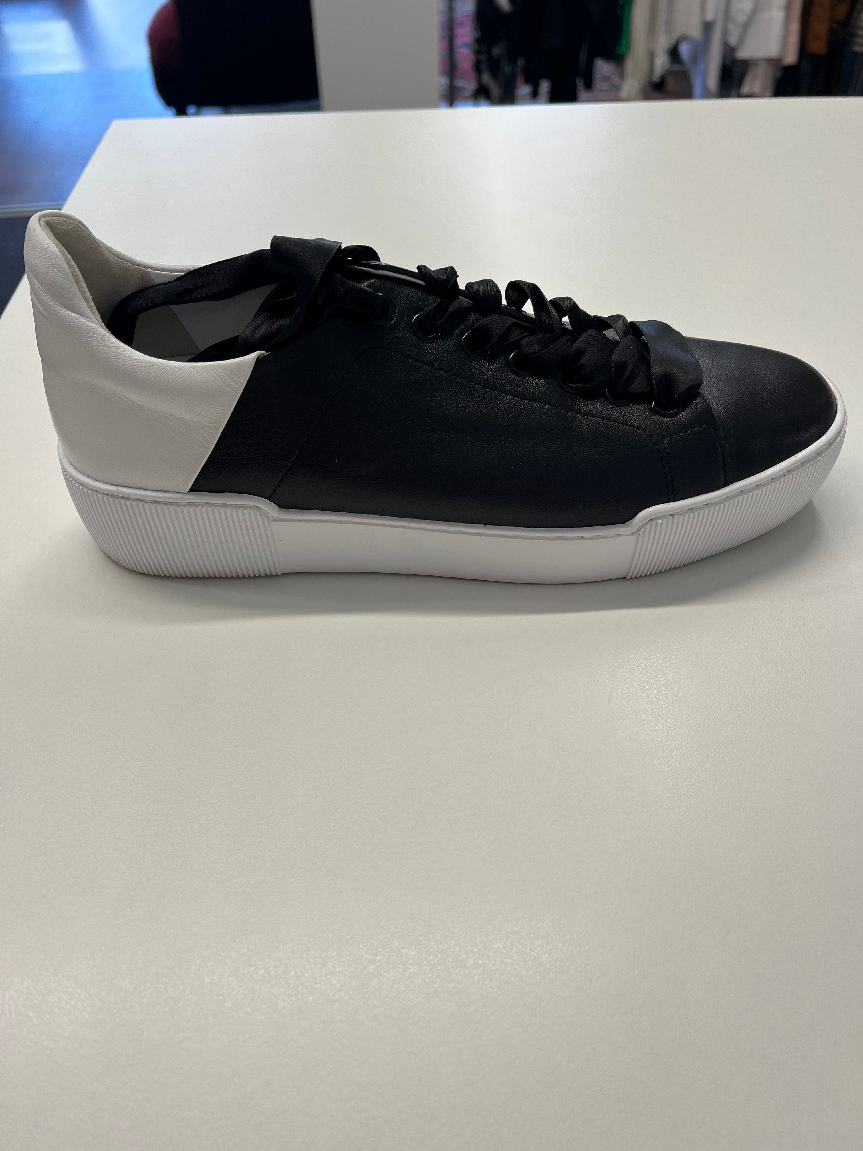 Black & White Leather Sneakers